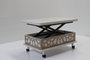 Hanah Home Mesa de Café Blanco Antiguo con Dimensiones Ajustables